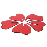 5Pcs Acrylic Mirror Wall Stickers DIY Home Art Stickers for Living Room TV Background Decoration Hibiscus Flower Decals - one46.com.au