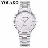 YOLAKO Brand Fashion Men Stainless Steel Business Watch Luxury Male Quartz Watch Casual Men Wristwatches Relogio Masculino - one46.com.au