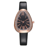 Watches Women Red Leather Strap Ladies Sport Watch Snake Rhinestone Creative Dial Triangle Fashion Luxury Dress Quartz Watch - one46.com.au