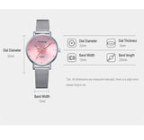 Women's Wristwatches Luxury Silver Popular Pink Dial Flowers Metal Ladies Bracelet Quartz Clock Fashion Wrist Watch 2019 Top - one46.com.au