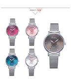 Women's Wristwatches Luxury Silver Popular Pink Dial Flowers Metal Ladies Bracelet Quartz Clock Fashion Wrist Watch 2019 Top - one46.com.au