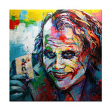 Wall Art Batman Heath Ledger Joker Original Watercolor Canvas Painting Modern Poster Print Pictures for Living Room Home Decor - one46.com.au