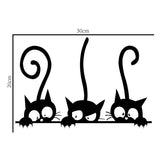 3 Funny Cats Printed Wall Stickers For Kids Rooms DIY Home Decoration Cartoon Animals Wall Decals PVC Mural Art - one46.com.au