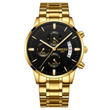 NIBOSI Men Watch Chronograph Sport Mens Watches Top Brand Luxury Waterproof Full Steel Quartz Gold Clock Men Relogio Masculino - one46.com.au