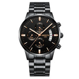 NIBOSI Men Watch Chronograph Sport Mens Watches Top Brand Luxury Waterproof Full Steel Quartz Gold Clock Men Relogio Masculino - one46.com.au