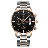 NIBOSI Men Watch Chronograph Sport Mens Watches Top Brand Luxury Waterproof Full Steel Quartz Gold Clock Men Relogio Masculino - one46.com.au