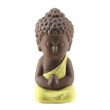 small Buddha statue monk figurine tathagata India Yoga Mandala tea pet purple ceramic crafts decorative ceramic ornaments - one46.com.au