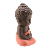 small Buddha statue monk figurine tathagata India Yoga Mandala tea pet purple ceramic crafts decorative ceramic ornaments - one46.com.au