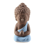small Buddha statue monk figurine tathagata India Yoga Mandala tea pet purple ceramic crafts decorative ceramic ornaments - one46.com.au