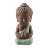 small Buddha statue monk figurine tathagata India Yoga Mandala tea pet purple ceramic crafts decorative ceramic ornaments - one46.com.au