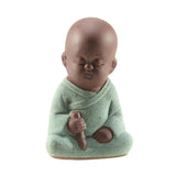 small Buddha statue monk figurine tathagata India Yoga Mandala tea pet purple ceramic crafts decorative ceramic ornaments - one46.com.au