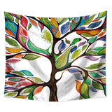 Colorful Tree Tapestry Wall Hanging Psychedelic Forest Birds Tapestry Bohemian Mandala Hippie Tapestry  Bedroom Living Room Dorm - one46.com.au
