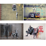 Graffito Poster Nude Man Canvas Painting Banksy Style Wall Pop Art Posters and Prints Wall Picture For Living Room Home Decor - one46.com.au