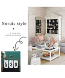 Nordic DIY Iron Bird Page Flip Calendar Decoration Crafts Creative Wooden Perpetual Calendar Home Decoration Accessories Modern - one46.com.au