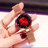 Luxury Rose Gold Women Watches Fashion Diamond Ladies Starry Sky Magnet Watch Waterproof Female Wristwatch For Gift Clock 2019 - one46.com.au