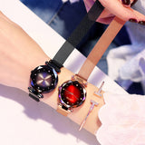 Luxury Rose Gold Women Watches Fashion Diamond Ladies Starry Sky Magnet Watch Waterproof Female Wristwatch For Gift Clock 2019 - one46.com.au