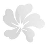 Silvery Petal Decal 5 Flowers Mirror Wall Stickers Crystal Room Decoration Paster Wallpaper E5M1 - one46.com.au