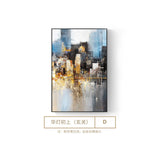 Abstract City Light In Night Poster n Print Modern City Landscape Painting For Living Room Aisle Fashion Bar Pub Wall Art Decor - one46.com.au