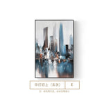 Abstract City Light In Night Poster n Print Modern City Landscape Painting For Living Room Aisle Fashion Bar Pub Wall Art Decor - one46.com.au