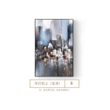Abstract City Light In Night Poster n Print Modern City Landscape Painting For Living Room Aisle Fashion Bar Pub Wall Art Decor - one46.com.au