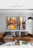 Abstract City Light In Night Poster n Print Modern City Landscape Painting For Living Room Aisle Fashion Bar Pub Wall Art Decor - one46.com.au