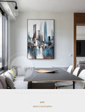 Abstract City Light In Night Poster n Print Modern City Landscape Painting For Living Room Aisle Fashion Bar Pub Wall Art Decor - one46.com.au