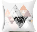 ZENGIA Pink Geometric Nordic Cushion Cover Tropic Pineapple Throw Pillow Cover Polyester Cushion Case Sofa Bed Decorative Pillow - one46.com.au