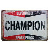 [ Mike86 ] Castrol CHAMPION Motor oil Tin Sign Metal Plaque Poster Custom Painting Garage Classic Decor Art LT-1690 - one46.com.au