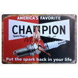[ Mike86 ] Castrol CHAMPION Motor oil Tin Sign Metal Plaque Poster Custom Painting Garage Classic Decor Art LT-1690 - one46.com.au