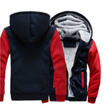 2019 new Winter Warm Hoodies wool liner tracksuits Coat men Thick Zipper Jacket male solid color no print Sweatshirt size M-4XL - one46.com.au