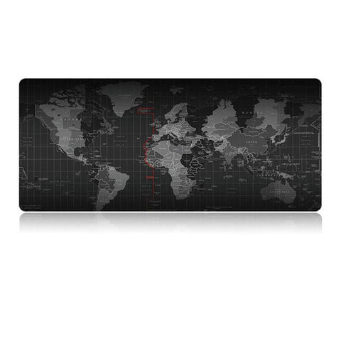 Extra Large Mouse Pad World Map Mousepad Anti-slip Natural Rubber Gaming Mouse Mat with Locking Edge for Office/Game/Desktop - one46.com.au