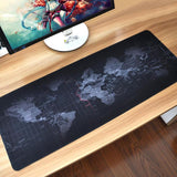 Extra Large Mouse Pad World Map Mousepad Anti-slip Natural Rubber Gaming Mouse Mat with Locking Edge for Office/Game/Desktop - one46.com.au