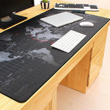 Extra Large Mouse Pad World Map Mousepad Anti-slip Natural Rubber Gaming Mouse Mat with Locking Edge for Office/Game/Desktop - one46.com.au
