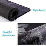 Extra Large Mouse Pad World Map Mousepad Anti-slip Natural Rubber Gaming Mouse Mat with Locking Edge for Office/Game/Desktop - one46.com.au