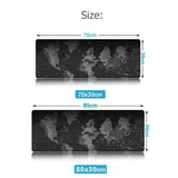 Extra Large Mouse Pad World Map Mousepad Anti-slip Natural Rubber Gaming Mouse Mat with Locking Edge for Office/Game/Desktop - one46.com.au