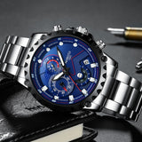 NIBOSI Relogio Masculino Watch Men Fashion Sport Quartz Clock Mens Watches Top Brand Luxury Full Steel Business Waterproof Watch - one46.com.au