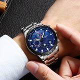 NIBOSI Relogio Masculino Watch Men Fashion Sport Quartz Clock Mens Watches Top Brand Luxury Full Steel Business Waterproof Watch - one46.com.au