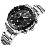 NIBOSI Relogio Masculino Watch Men Fashion Sport Quartz Clock Mens Watches Top Brand Luxury Full Steel Business Waterproof Watch - one46.com.au