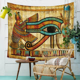 Egypt Egyptian Tapestry Wall Hanging African Anubis Large Traditional Brown Bedspread Cloth Tapestries Headboard Backdrop Decor - one46.com.au