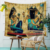 Egypt Egyptian Tapestry Wall Hanging African Anubis Large Traditional Brown Bedspread Cloth Tapestries Headboard Backdrop Decor - one46.com.au