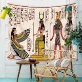 Egypt Egyptian Tapestry Wall Hanging African Anubis Large Traditional Brown Bedspread Cloth Tapestries Headboard Backdrop Decor - one46.com.au