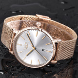 LIGE Womens Watches Top Brand Luxury Waterproof Watch Fashion Ladies Stainless Steel Ultra-Thin Casual  Wristwatch Quartz Clock - one46.com.au