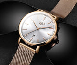 LIGE Womens Watches Top Brand Luxury Waterproof Watch Fashion Ladies Stainless Steel Ultra-Thin Casual  Wristwatch Quartz Clock - one46.com.au