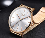 LIGE Womens Watches Top Brand Luxury Waterproof Watch Fashion Ladies Stainless Steel Ultra-Thin Casual  Wristwatch Quartz Clock - one46.com.au