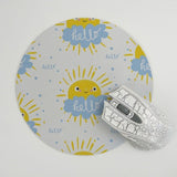 MaiYaCa Funny Cute Sun Smiley Face Laptop Computer Mousepad Size for 20x20cm 22x22cm Small Mousepad - one46.com.au