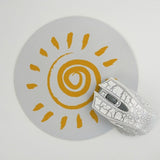 MaiYaCa Funny Cute Sun Smiley Face Laptop Computer Mousepad Size for 20x20cm 22x22cm Small Mousepad - one46.com.au
