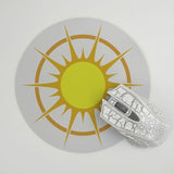 MaiYaCa Funny Cute Sun Smiley Face Laptop Computer Mousepad Size for 20x20cm 22x22cm Small Mousepad - one46.com.au
