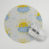 MaiYaCa Funny Cute Sun Smiley Face Laptop Computer Mousepad Size for 20x20cm 22x22cm Small Mousepad - one46.com.au