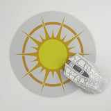 MaiYaCa Funny Cute Sun Smiley Face Laptop Computer Mousepad Size for 20x20cm 22x22cm Small Mousepad - one46.com.au