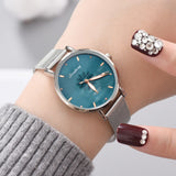 Watches For Women Luxury Silver Popular Pink Dial Flowers Metal Ladies Bracelet Quartz Clock Ladies Wrist Watch New Clock - one46.com.au